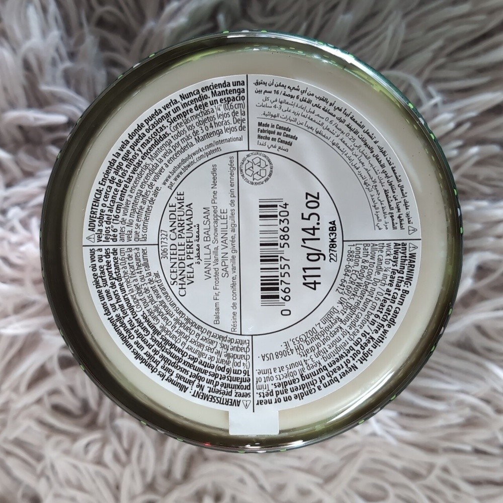 BBW 🌲 Vanilla Balsam 3 Wick Candle - Picture 4 of 4